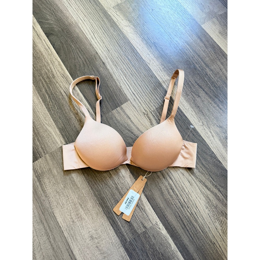 Skims Ultimate Push Up Plunge Bra Women 32A Clay NEW BR-UWR-1881 Underwire